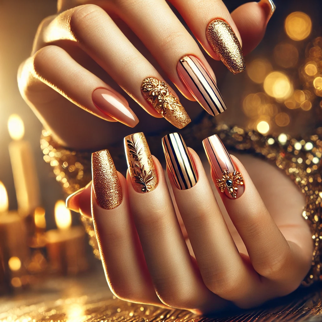 Popular Gold Nail Designs and Trends