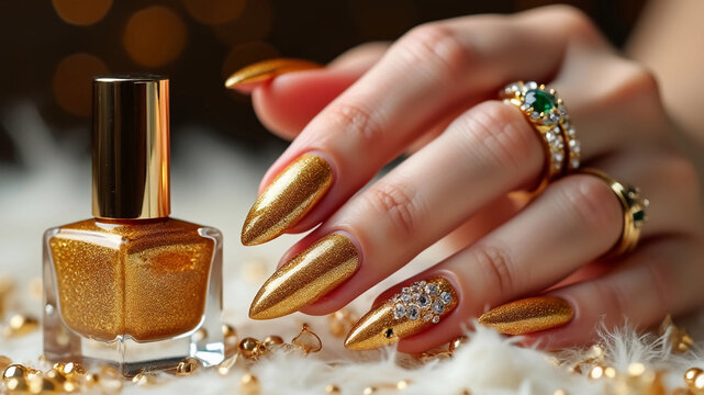 Top Gold Nail Polish Brands and Shades