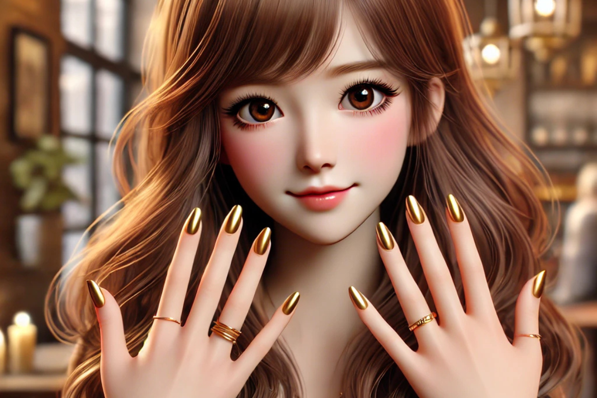 gold nail polish